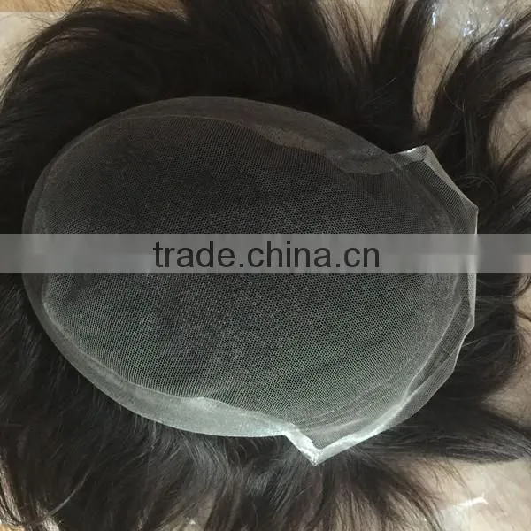Fine virgin brazilian hair cheap toupee for men