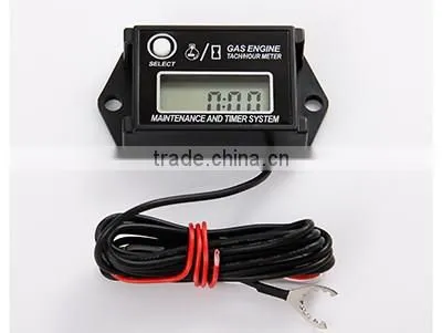 Digital Resettable Waterproof Inductive Tacho Hour Meter Used For Motorcycle,Marine,Boat,Snowmobile,Lawn Mower,Generator,Jet Ski