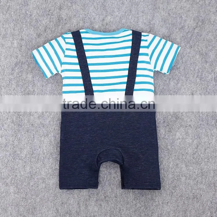 2016 New British Style Baby Casual Cotton Wear Baby Strap Romper Baby Toddler Outfits