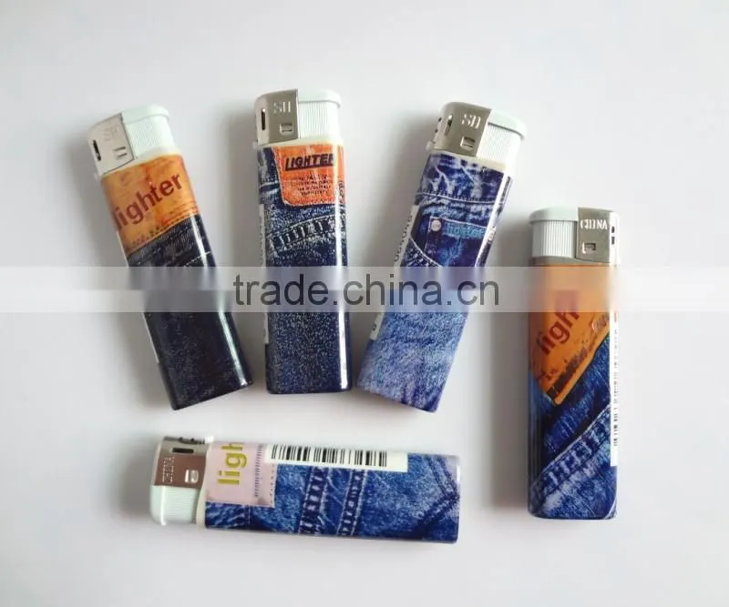 wholesale cheap price wrap pvc picture plastic disposable electronic fire cigar lighter