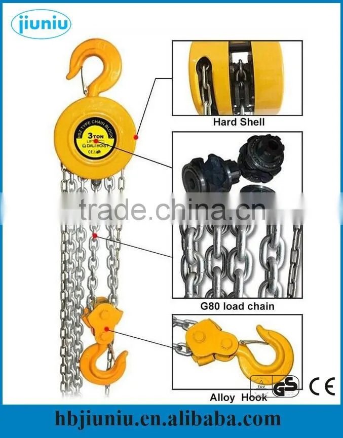 high quality hsz-a type 2 ton 6 meter chain hoist