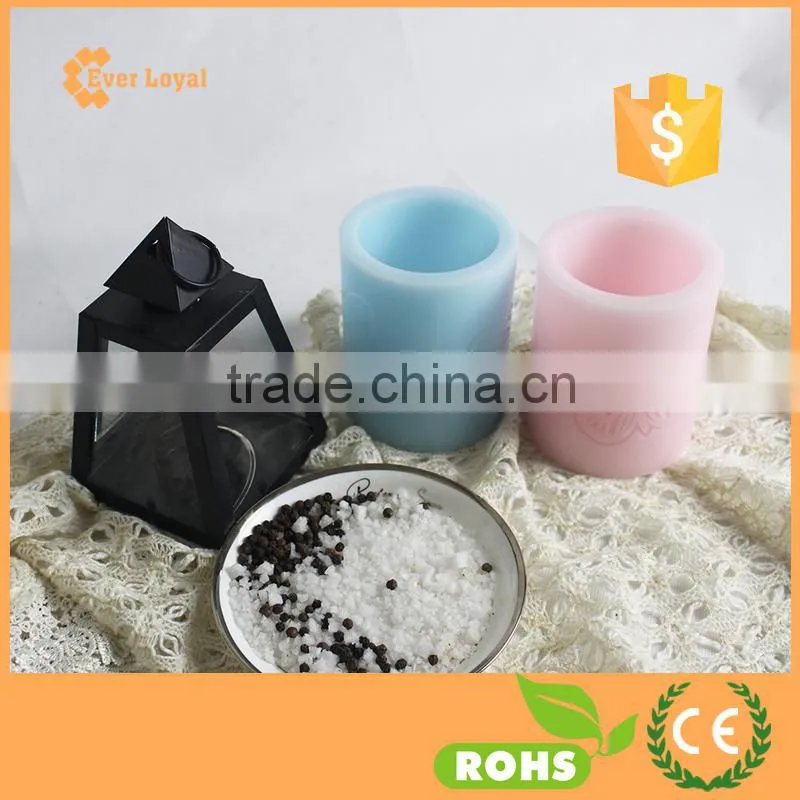 LED Embossed Flameless Candles Pastel Color Mini Candle Light