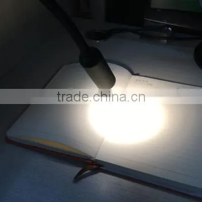 Rechargeable Warm Light Flexible LED Book Reading Light With AC Adapter