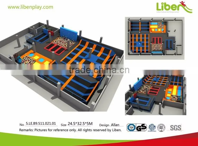 Popular Newest Games Large Indoor Amusement Games Foam Pit Basketball and Climbing Wall Trampoline Park