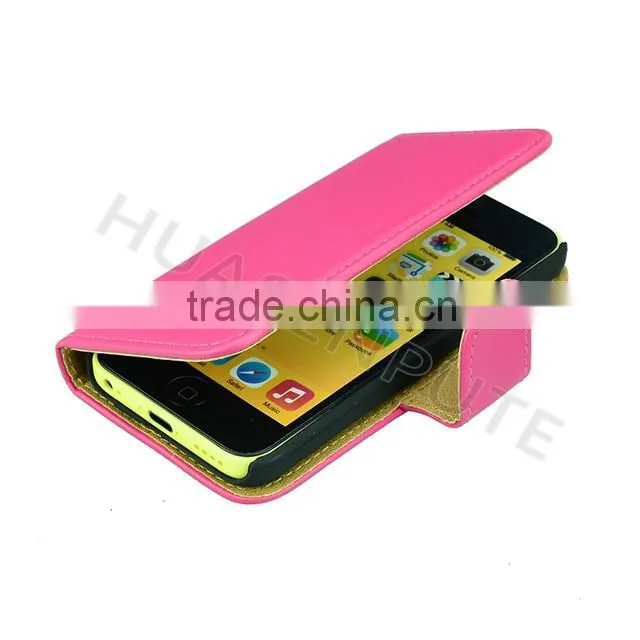 Special high quality leather book case for iphone 5c , mobile phone cases for iphone5c