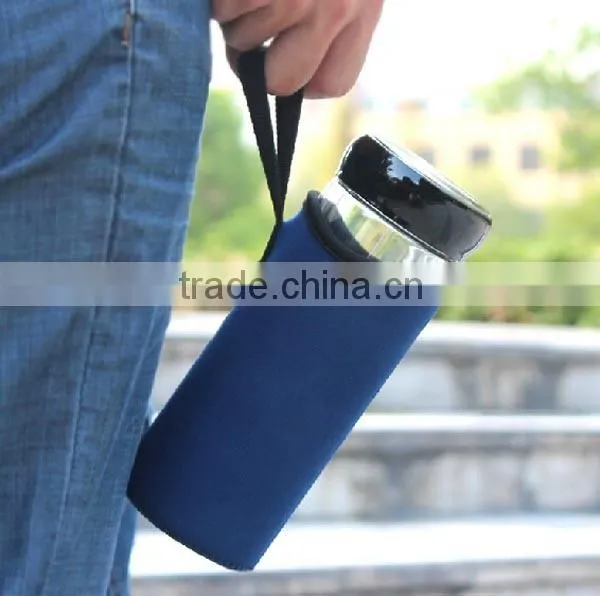 2015 hot new high quality neoprene stubby holder with hand strap
