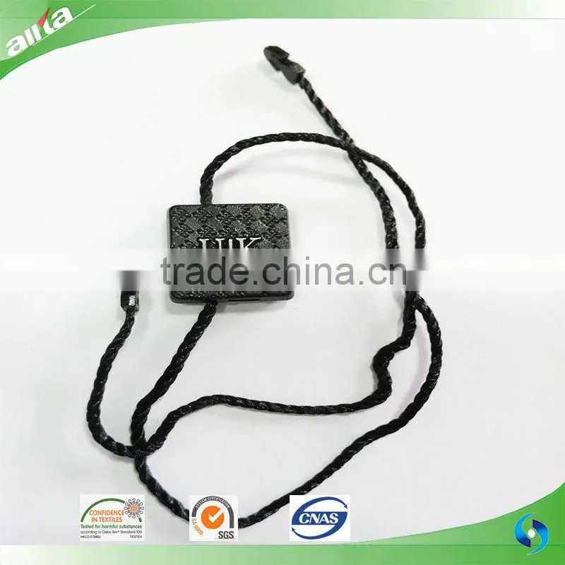 custom black seal tag with animal image and clothing brands logo
