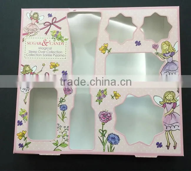 Professional custom high quality, beautify cosmetic packaing boxes with pvc window
