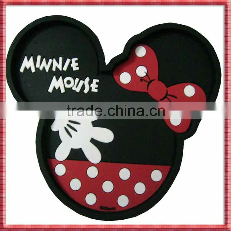 custom rubber small yellow coasters with football shape