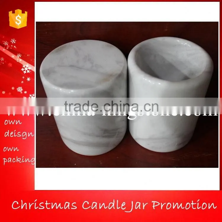 Carrara White Marble Jars,White Marble Jars,Marble Soy Candle Holder