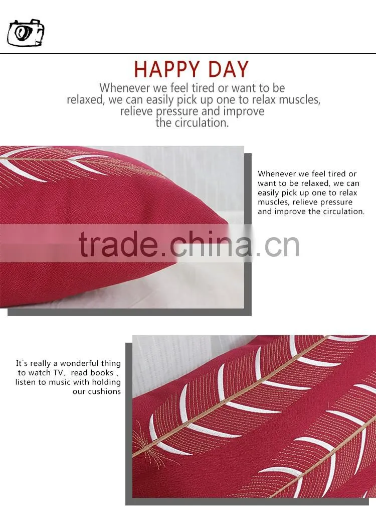 Factory handmade floral ribbon embroidery cushion covers design