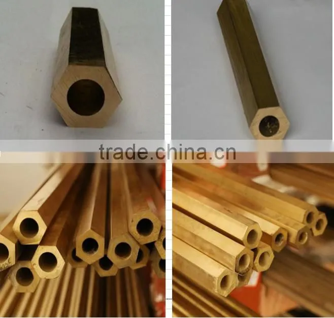 Hexagonal hollow brass bar tube