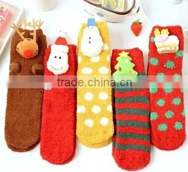 Comfortable Cozy Socks jacquard microfiber socks