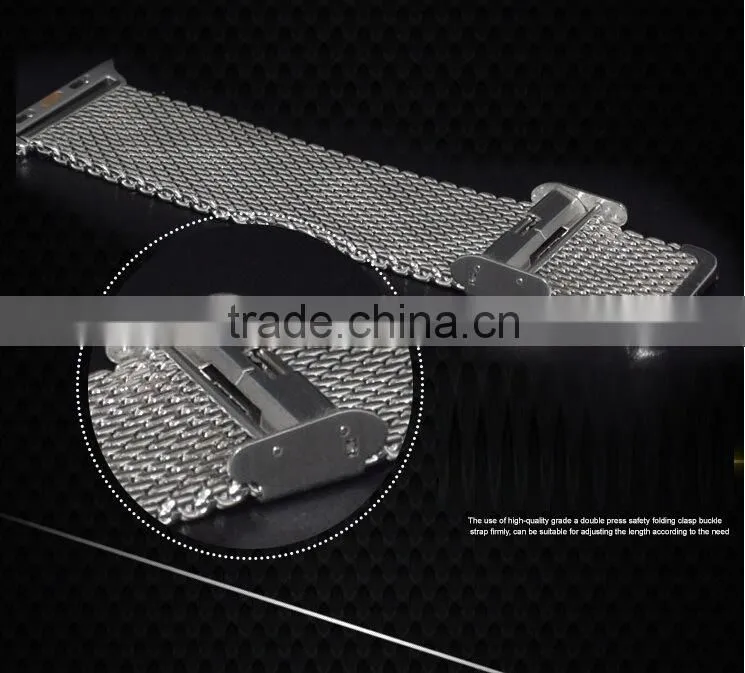 Factory Buckle Stainless Steel Metal Strap Watch Band for Apple Watch With Band Adapter