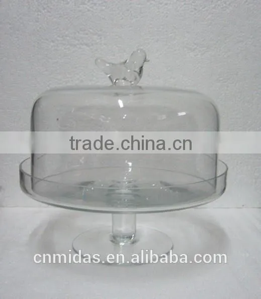 High quality new design antique glass cake plates