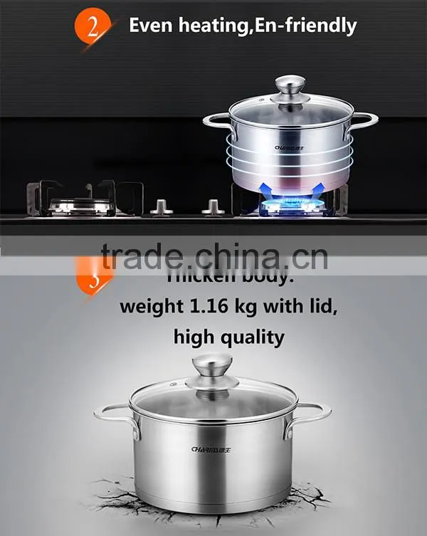 Induction Cookware Stainless Steel Stockpot With Cover