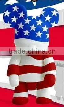 Transparent plastic bear toys,pvc bear figure crafts