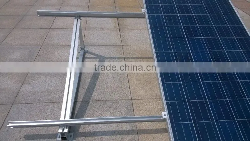 Flat Roof Adjustable Portrait Ballasted Solar PV Mounting System