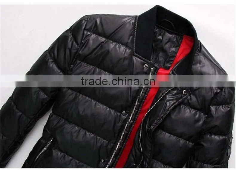 Custom 2015 menswear new feather coat in winter Eiderdown outerwear men's down jacket casual jacket men suit