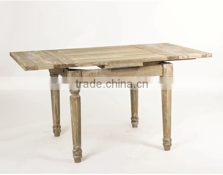 Antique style Solid oAk Wooden Dining Table /Extensible Conference Table (DT-515F-OAK,90CM)