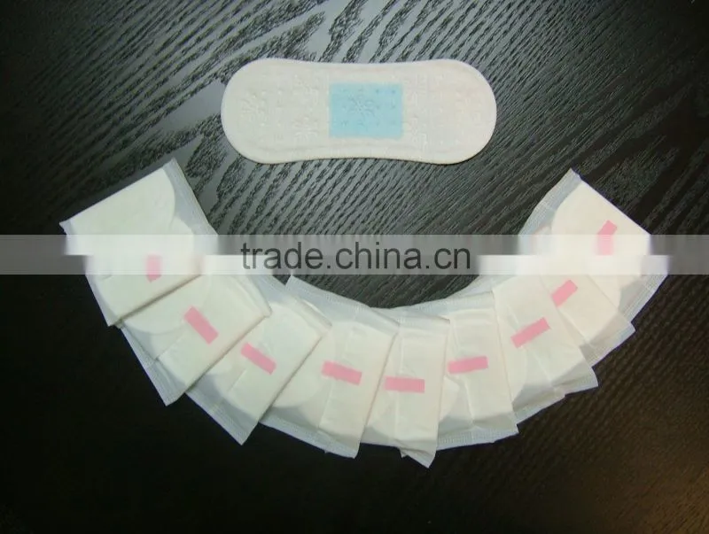 disposable lady new shape ultra sanitary mini pad without wing,not reusable,women sanitary napkin ,160mm,COTTON PANTY LINER