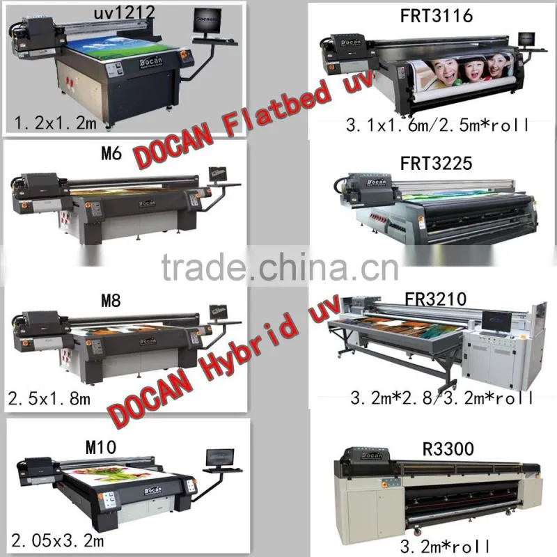 Docan small format digital inkjet ricoh Gen5-7pl uv printer F1212 used for outdoor and indoor