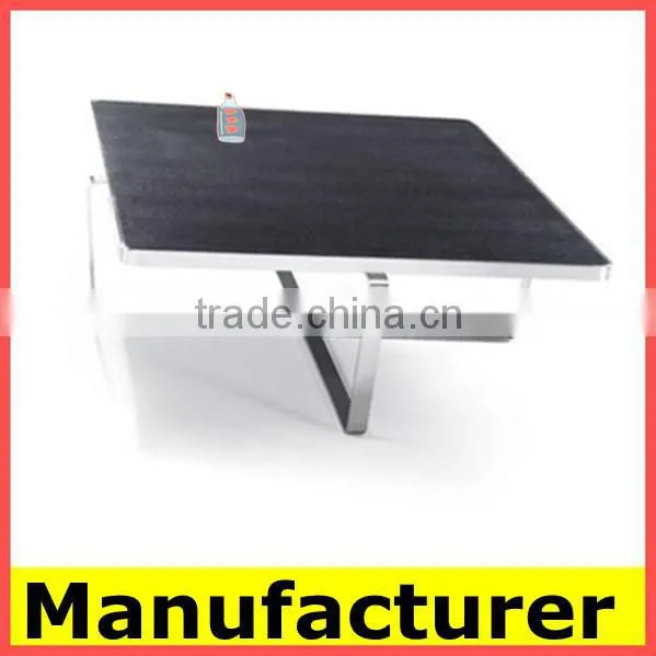 cheap new model steel and wood and tempered glass coffee table