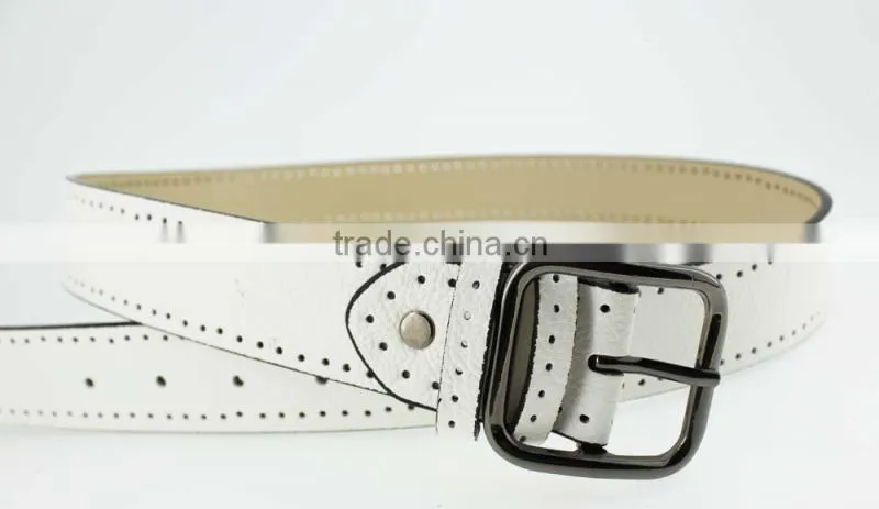 2015 Women Plain fashion PU leather jeans belt with Fuax leather and square buckles in yiwu