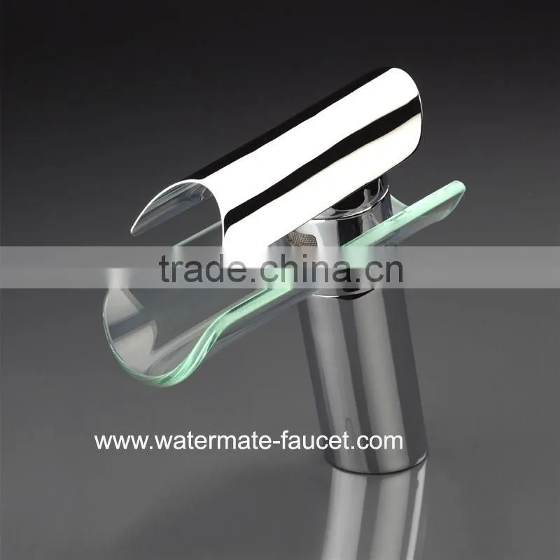 glass waterfall basin faucet wasserfall