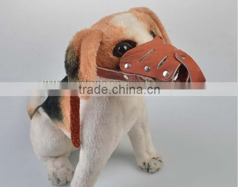 Pure Leather Pet Dog Toe Clip Mask