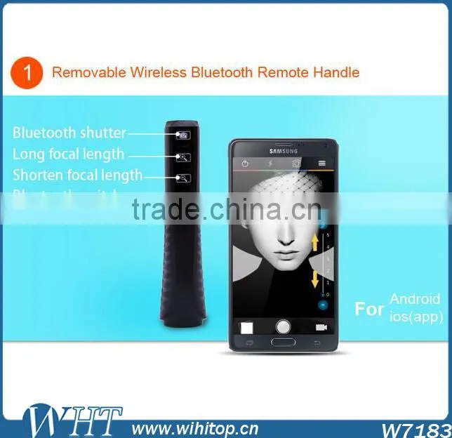 Extendable Aluminum Wireless Bluetooth Monopod Selfie Stick with Bluetooth Shutter Button