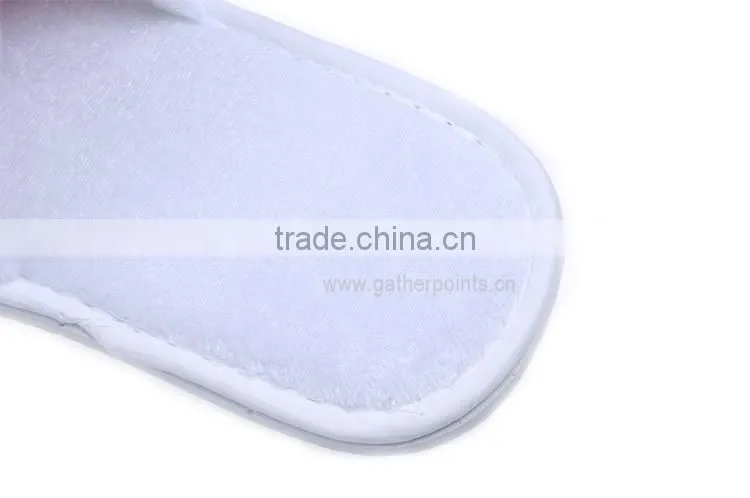EVA Sole White Velour Hotel Slipper