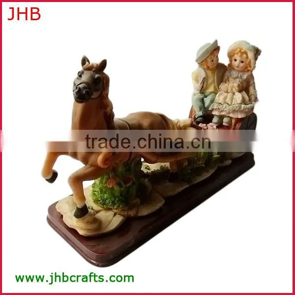 2014 new resin horse carriage for wedding souvenirs