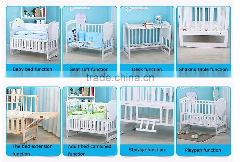 WBC-12B three adjustable design multi-function baby floor bed, baby bed dimensions