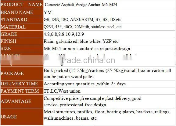 stainless steel chemical anchor
