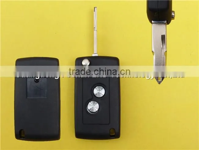 NEW Peugeot remote key shell fob 2 button flip key conversion