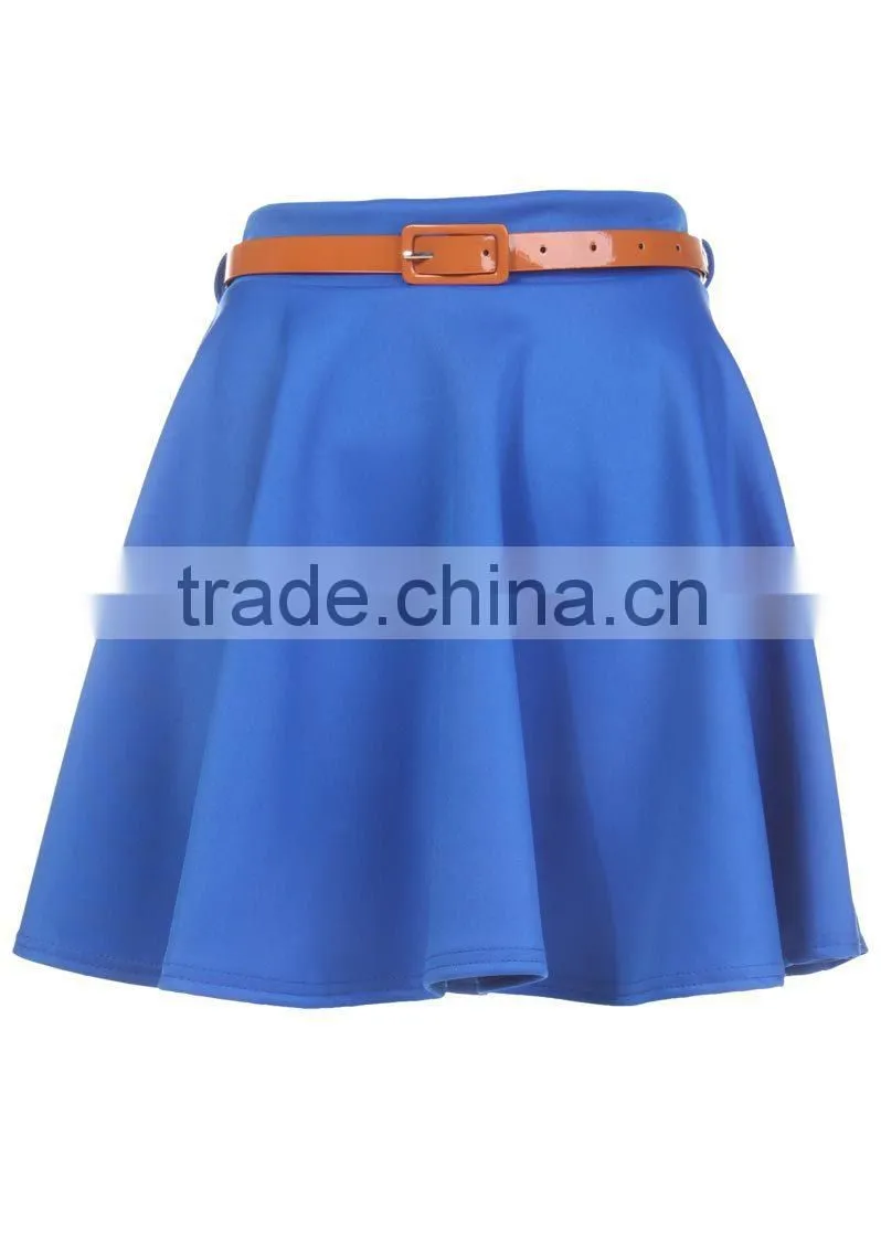 New Style Mini Pleated Skirt in Blue