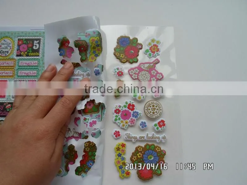 factory design room decor cartoon kids 3D foam sticker