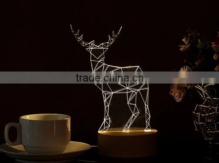 2015 New Product Custom 3D Table Night Light, Led Night Lamp