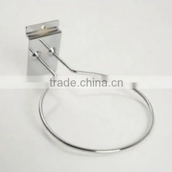 Chrome Football Holder Ring Hook Slatwall Slat|Slot|Wall Retail Shop Display