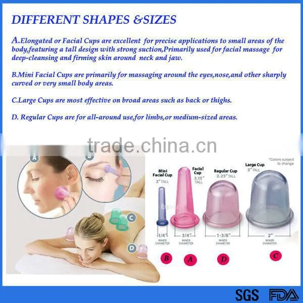 Anti-cellulite therapy silicone massage cupping cup