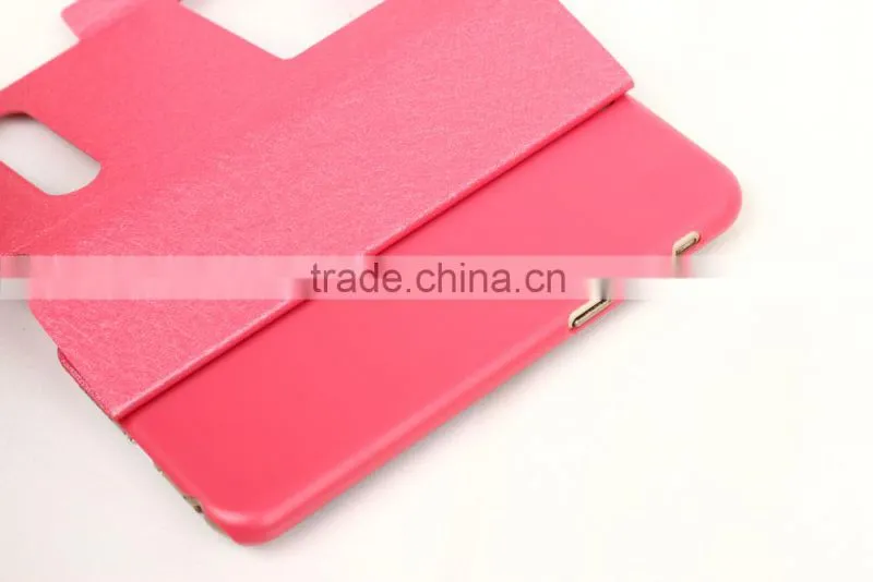 High Quality Flip PU Wallet Leather Case With Double Window For iPhone 5 5s