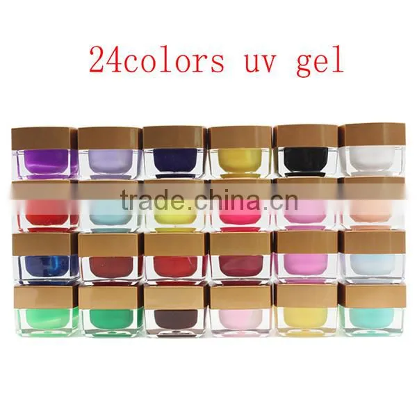 Hot sale 12colors nail solid gel uv gel set pure color nail art set