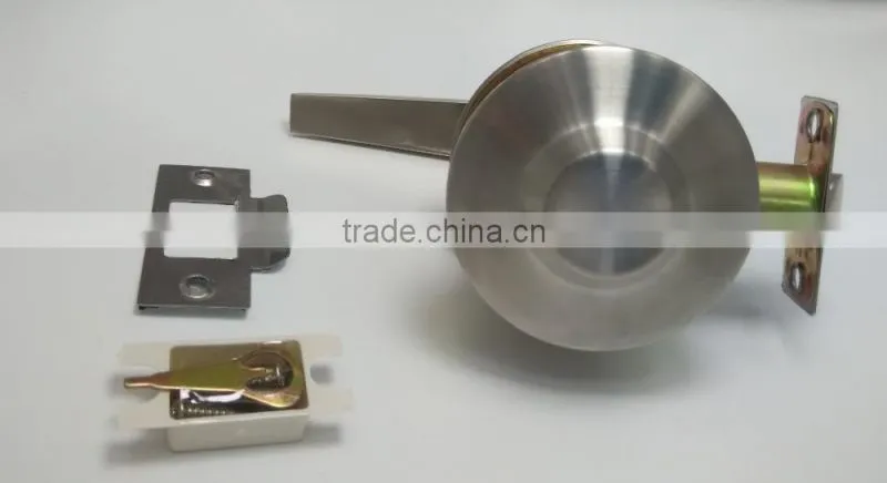 Hotel connecting door lever lock with single sided handle and blank plate