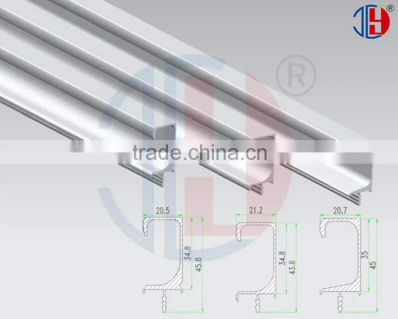 High quality g shape aluminum frame handle for kitchen cabinets