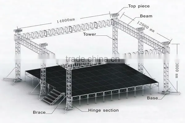 High quality special aluminum mobile roadshow stage