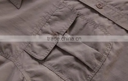Men's Vented Camping Hiking Fishing Moisture wicking Compressed Breathable Shirt