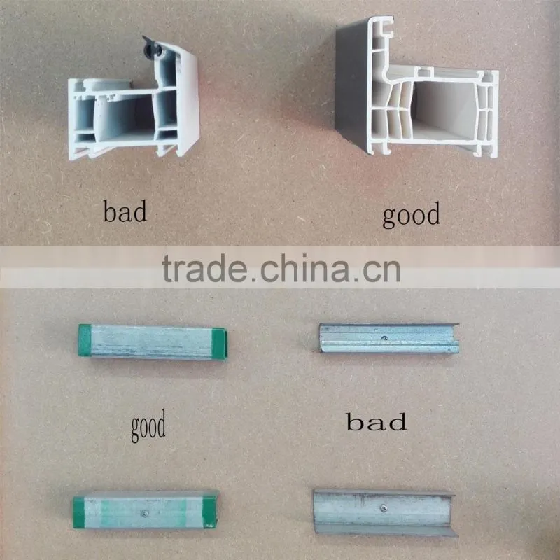 The high performance 60 series double glass pvc plastic window