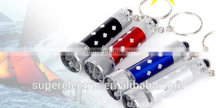 Portable plastic high quality cheap wholesale led flashlight keychain
