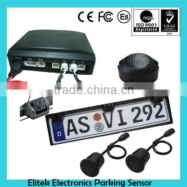 European car license plate frame rearview camera with parking sensor